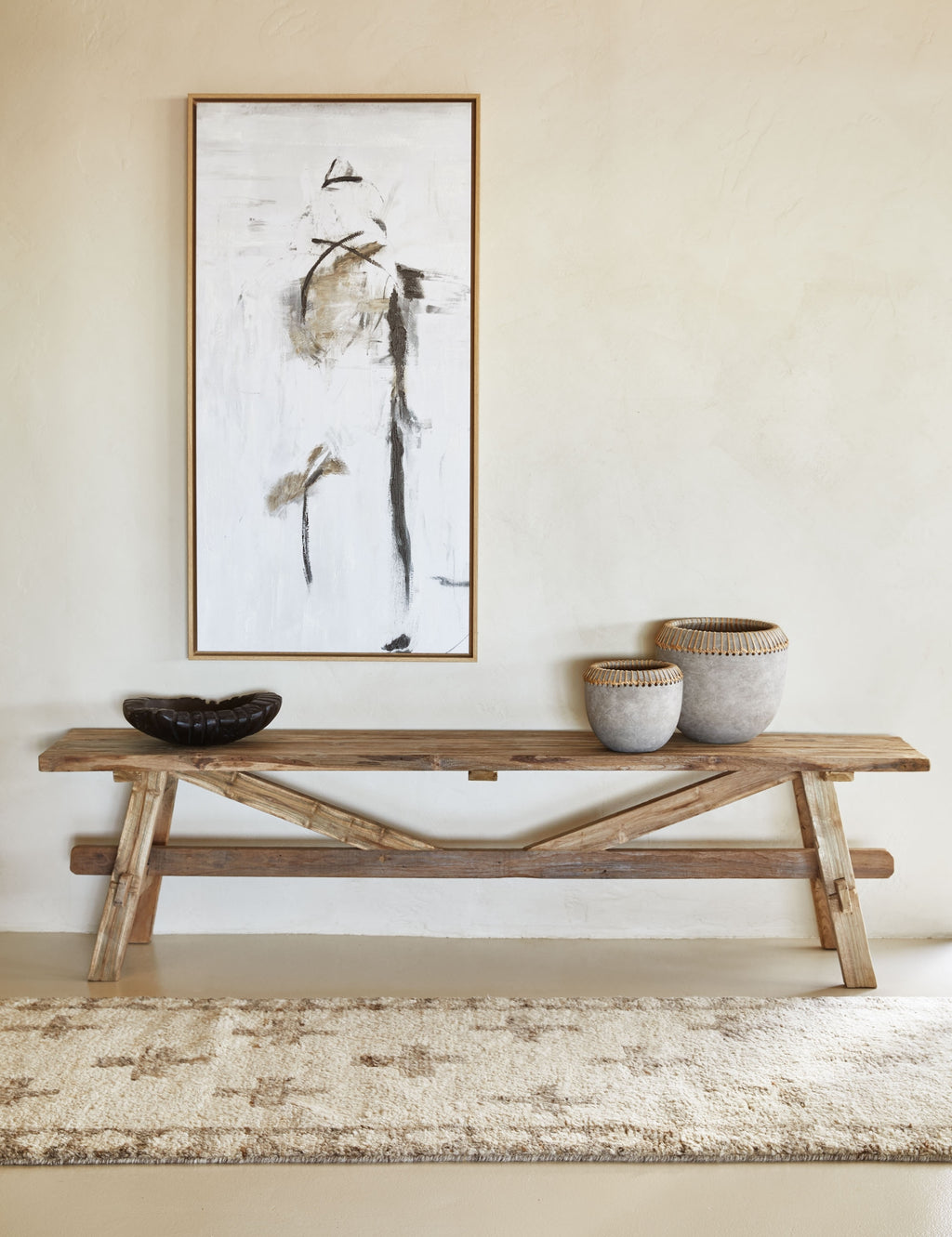 Arlene Rustic Wooden Bench