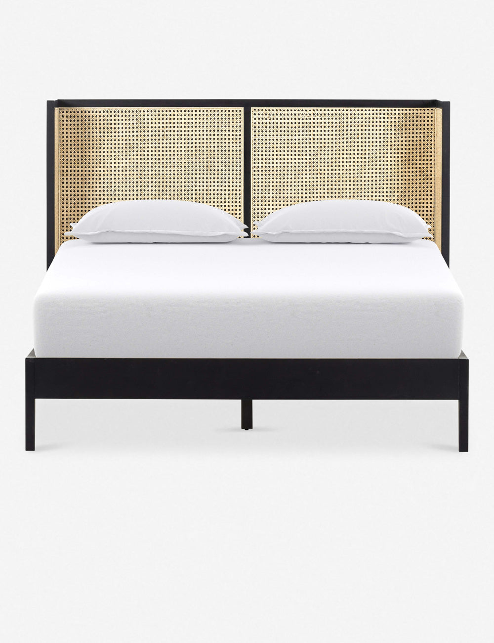 Jeni Cane Wingback Platform Bed