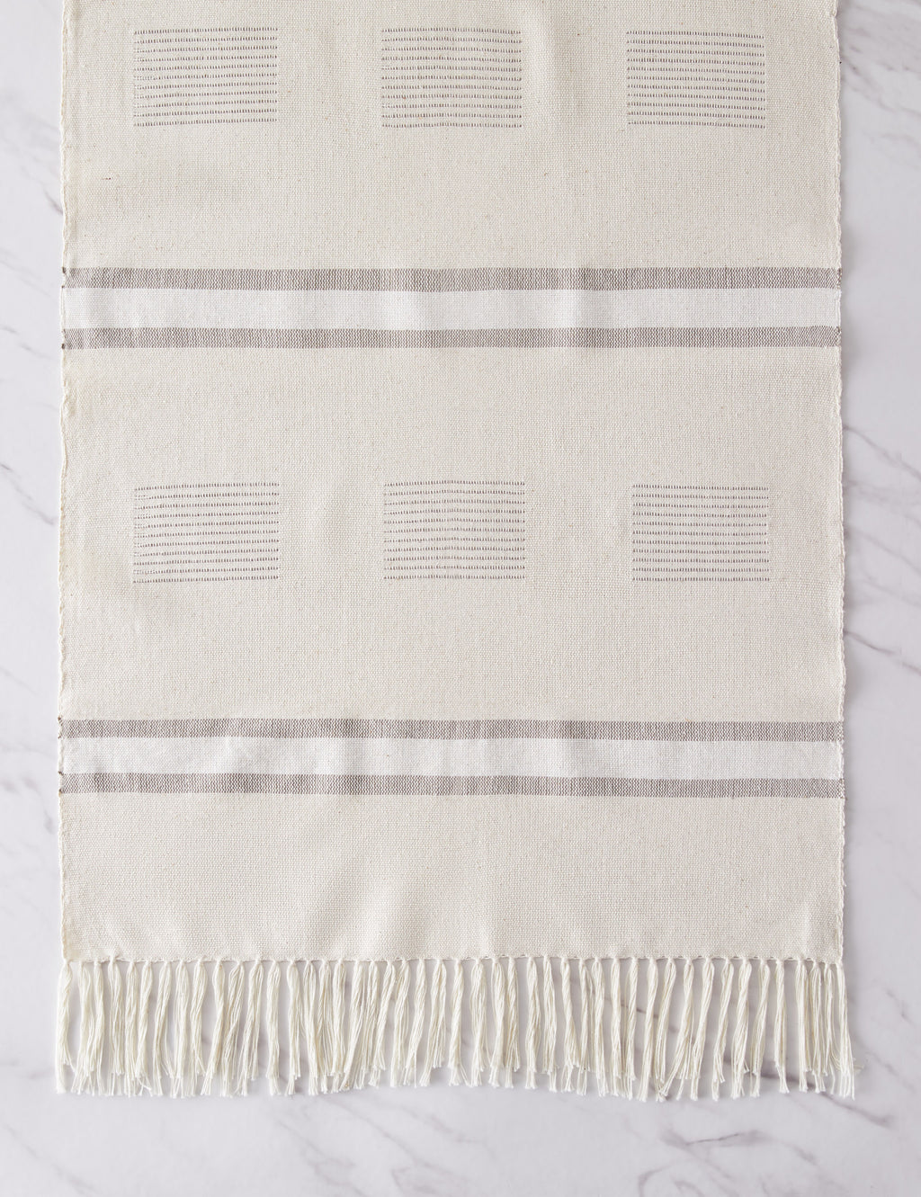 Trench Linen Table Runner by Hadiya Williams - Lulu and Georgia