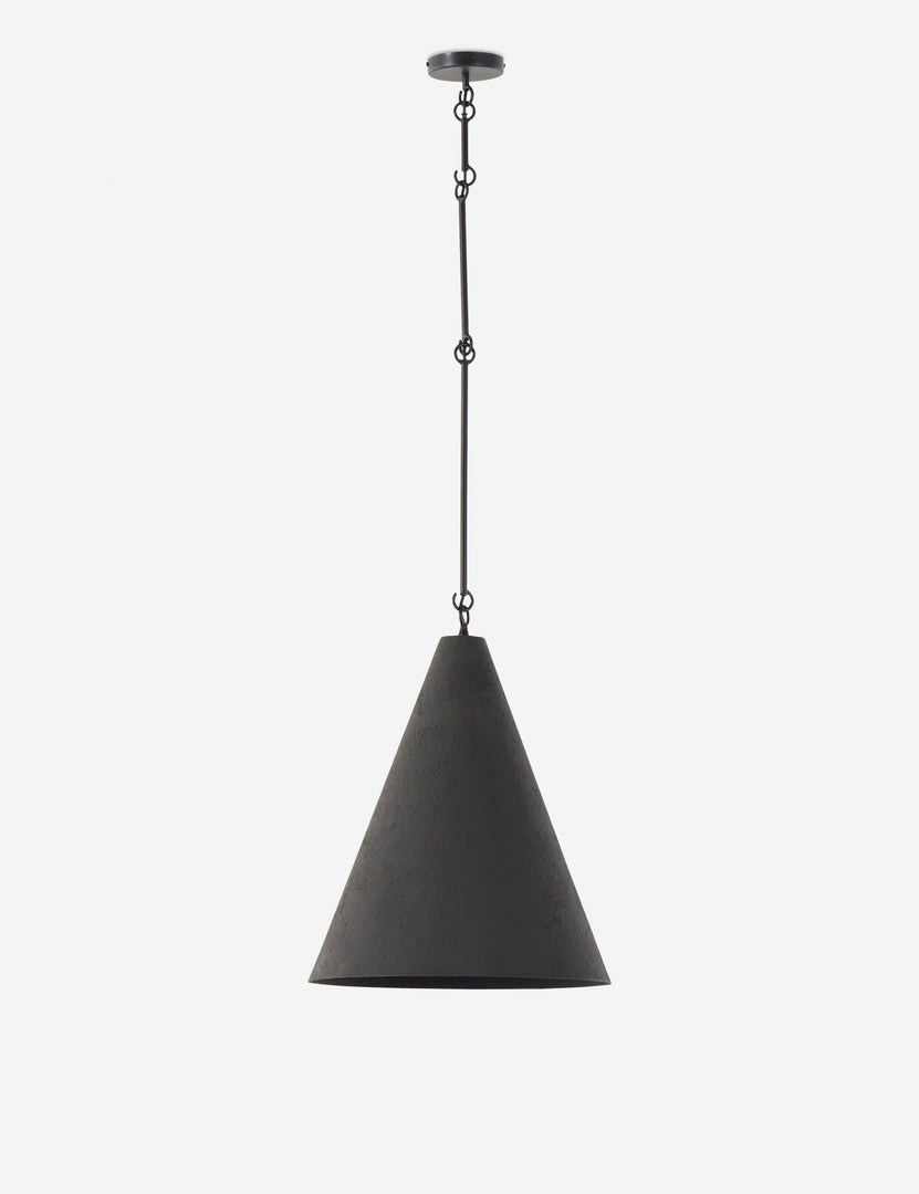 #size::19.5-dia #color::black | Ashwin sleek cone pendant light in black.