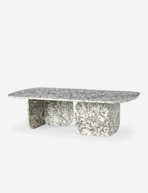 Sumalee sculptural solid marble coffee table.