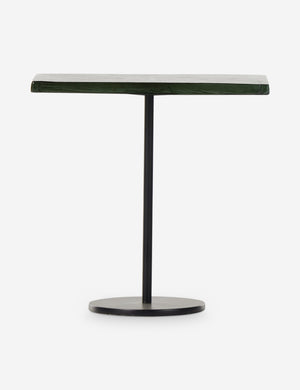 Bergen retro iron frame and glass top side table