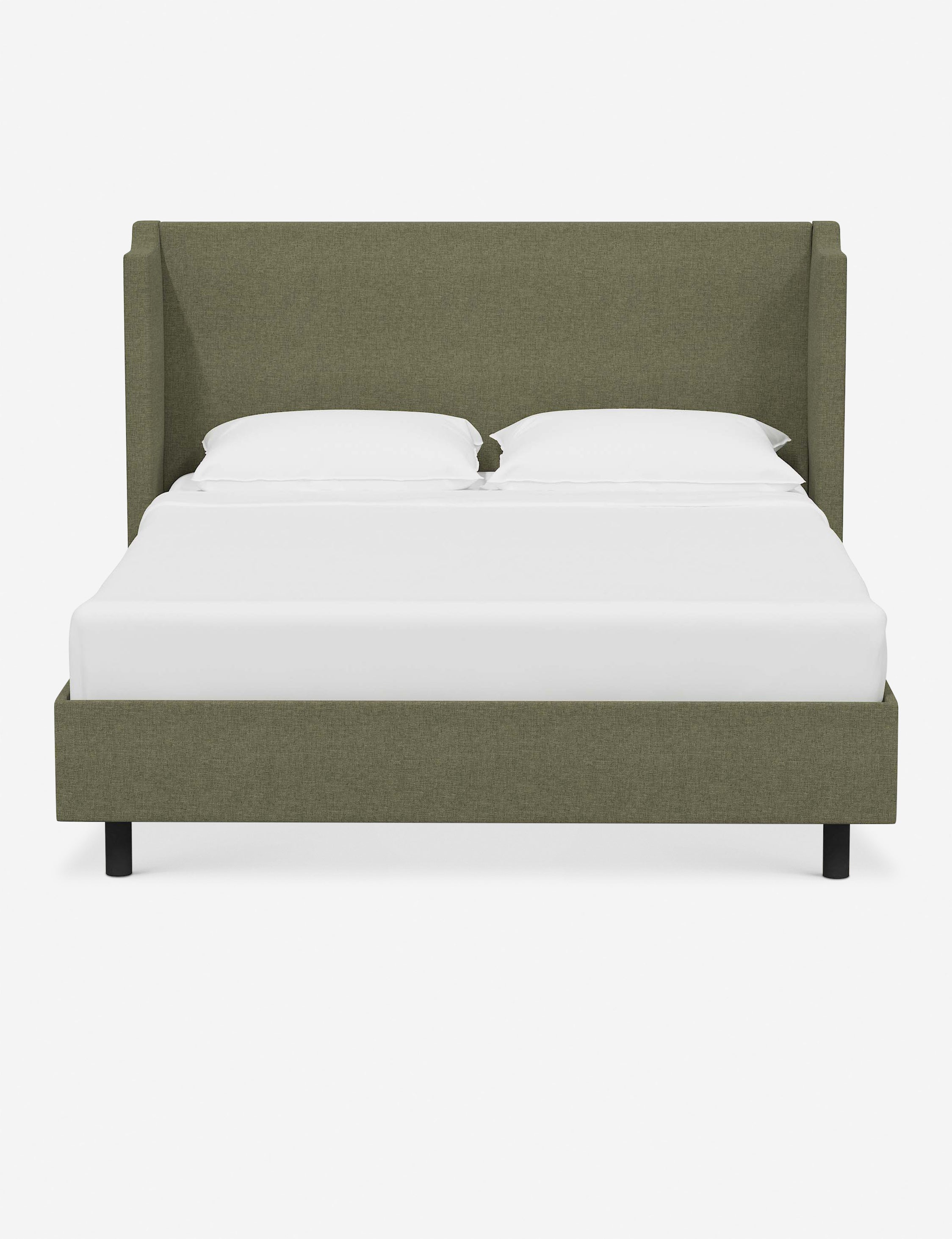 Alrai wingback best sale upholstered platform bed