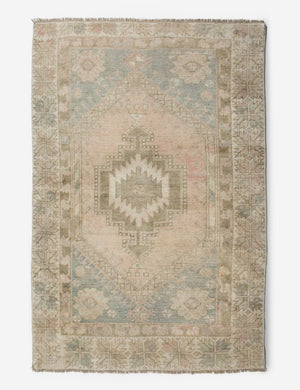 Vintage Turkish Hand-Knotted Wool Mini Rug No. 274, 2'12