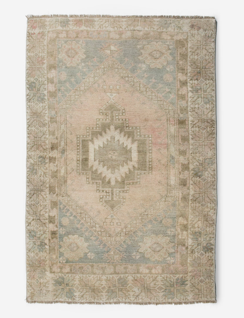 Vintage Turkish Hand-Knotted Wool Mini Rug No. 274, 2'12" x 4'3"