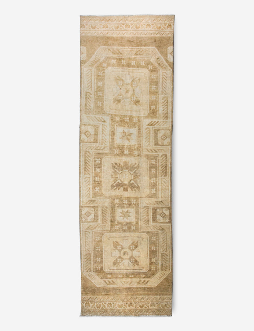 Vintage Turkish Hand-Knotted Wool Runner Rug No. 202, 2'11" x 11'2"