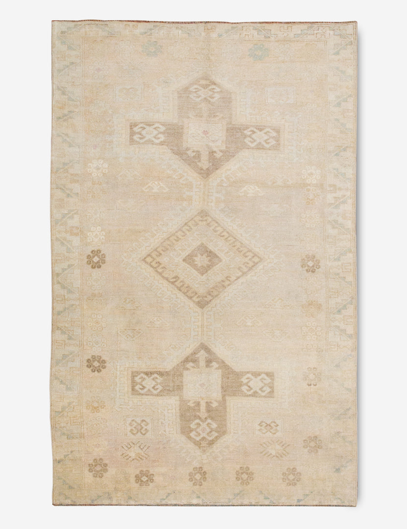 Vintage Turkish Hand-Knotted Wool Rug No. 364, 4'11" x 8'6"