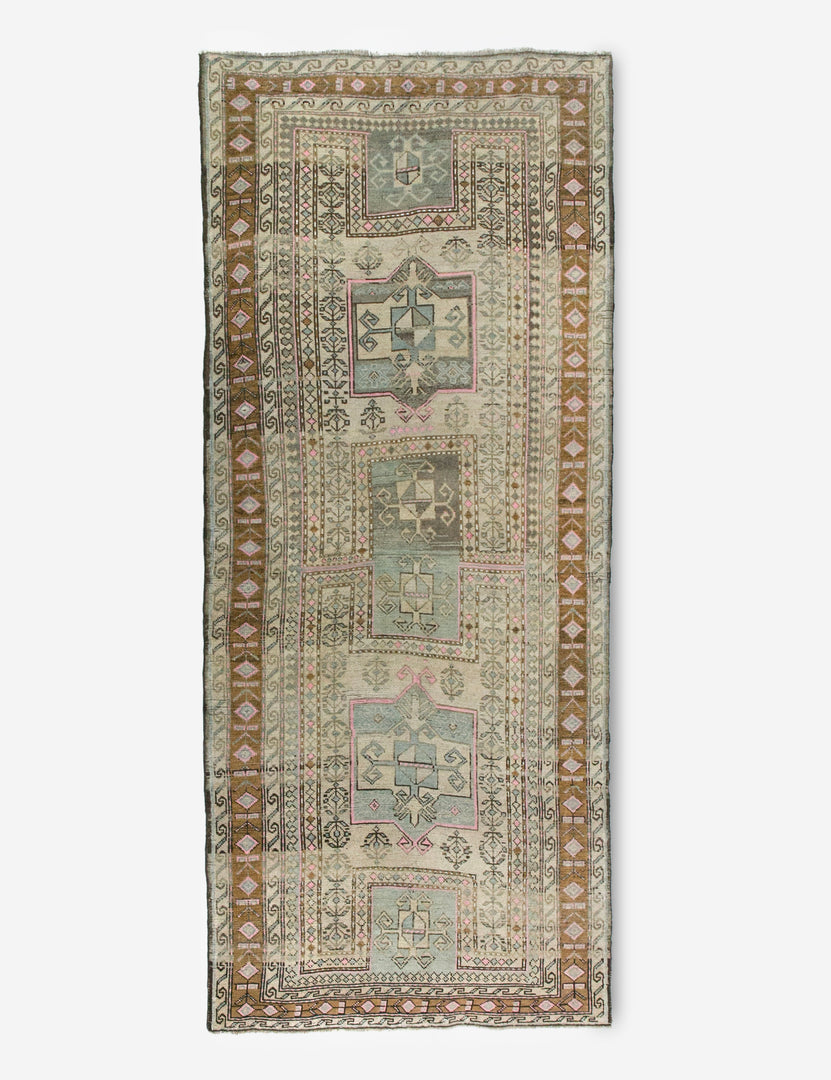 Vintage Turkish Hand-Knotted Wool Rug No. 361, 3'7" x 8'9"