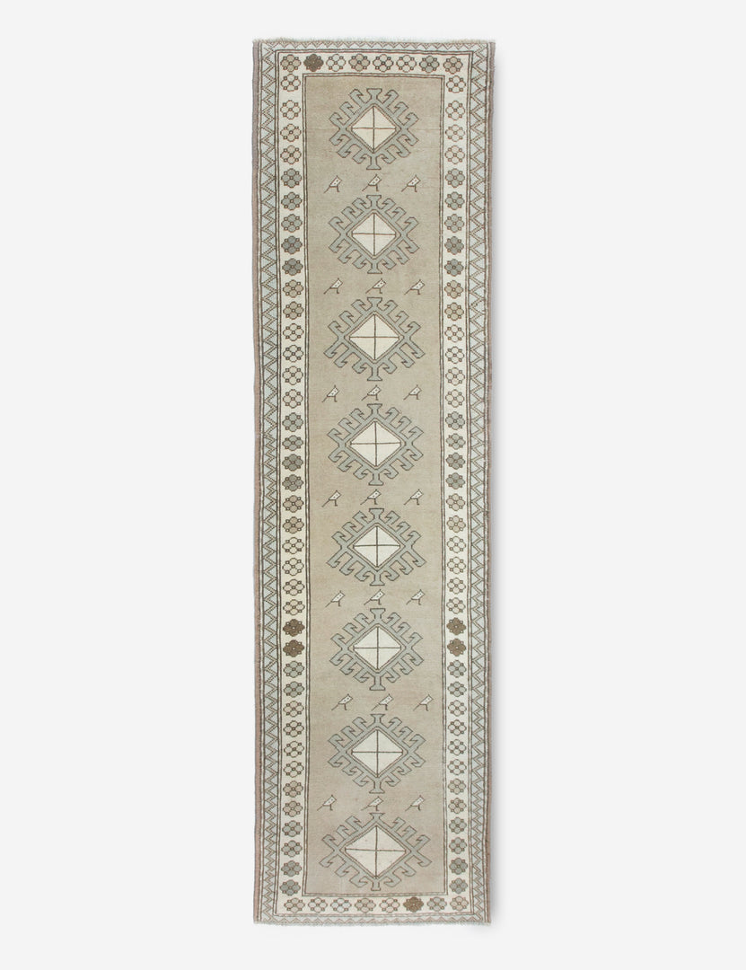 Vintage Turkish Hand-Knotted Wool Runner Rug No. 221, 3'1" x 10'