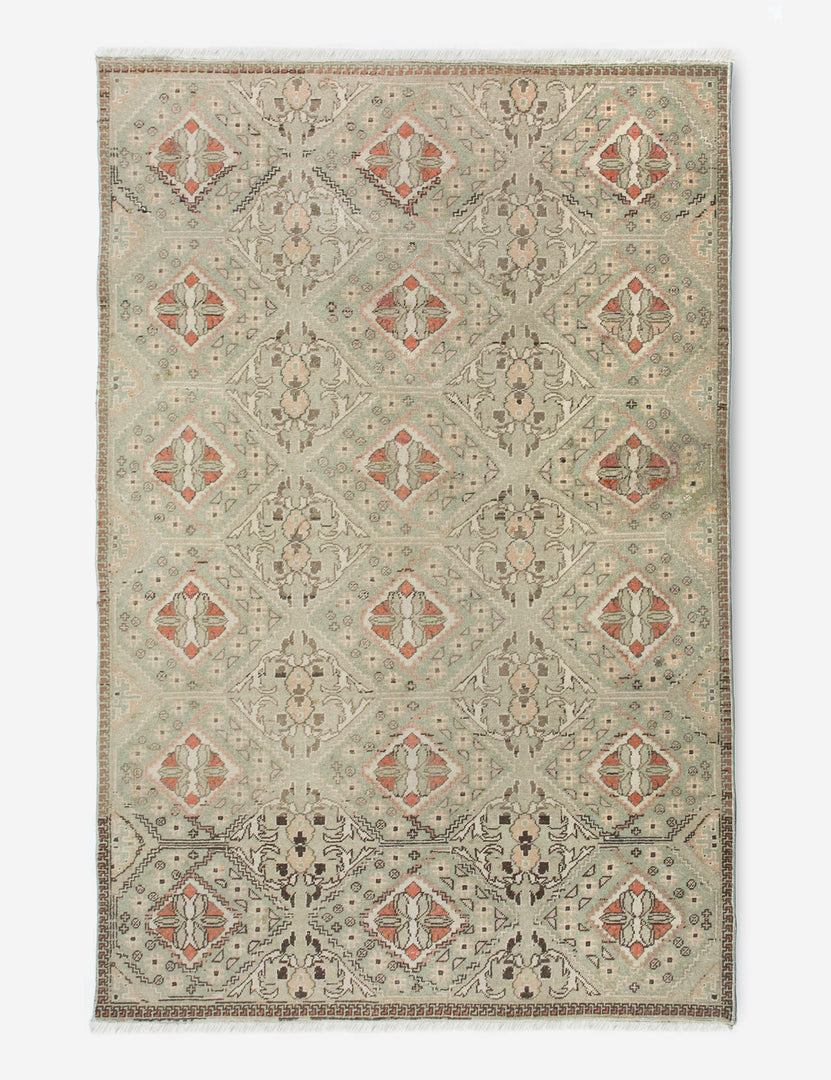 Vintage Turkish Hand-Knotted Wool Rug No. 408, 4' x 6'9"