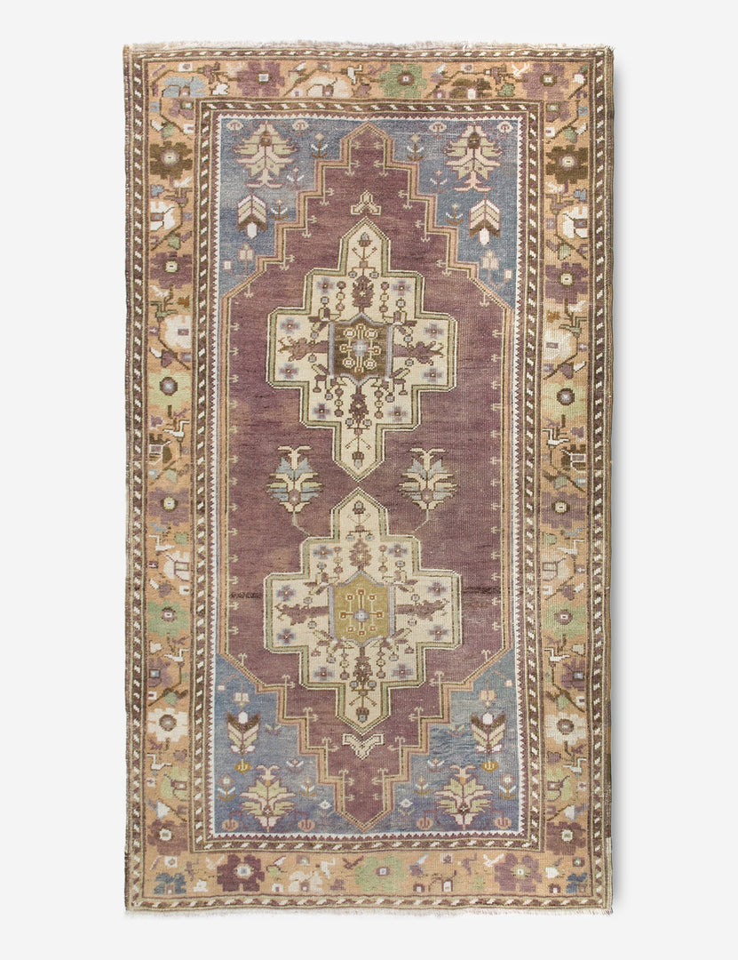 Vintage Turkish Hand-Knotted Wool Rug No. 409, 4' x 7'