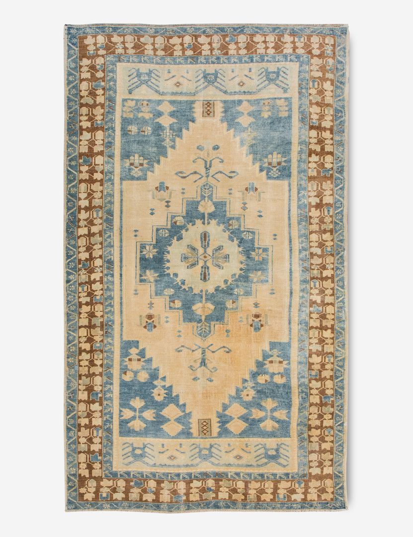 Vintage Turkish Hand-Knotted Wool Rug No. 410, 4'6" x 8'