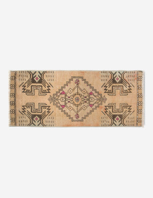 Vintage Turkish Hand-Knotted Wool Mini Rug No. 287, 1'4