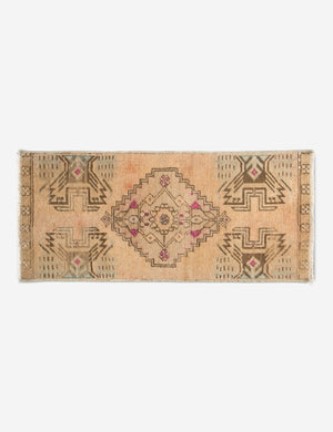 Vintage Turkish Hand-Knotted Wool Mini Rug No. 290, 1'5