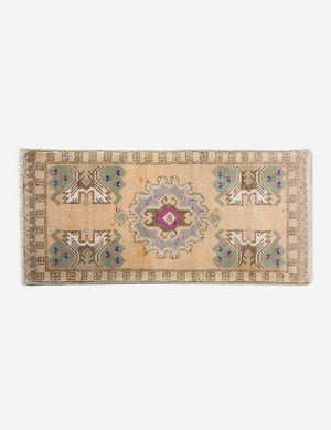 Vintage Turkish Hand-Knotted Wool Mini Rug No. 297, 1'7