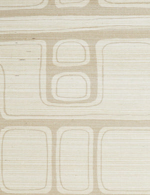 Close up of the Bosa abstract design grasscloth wallpaper.