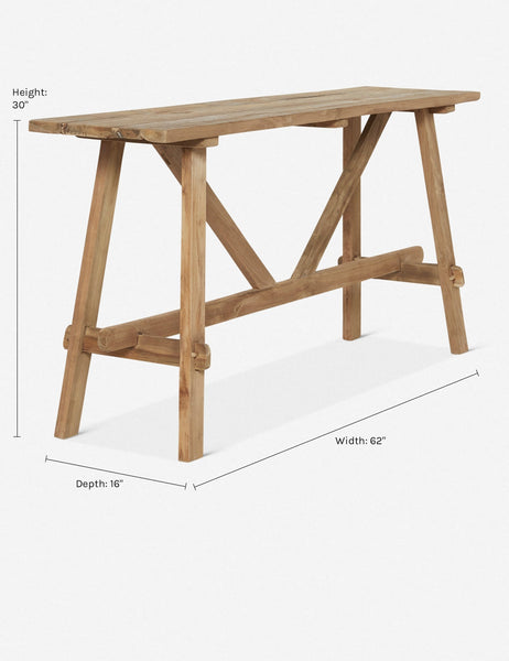 | Dimensions on the Arlene Console Table