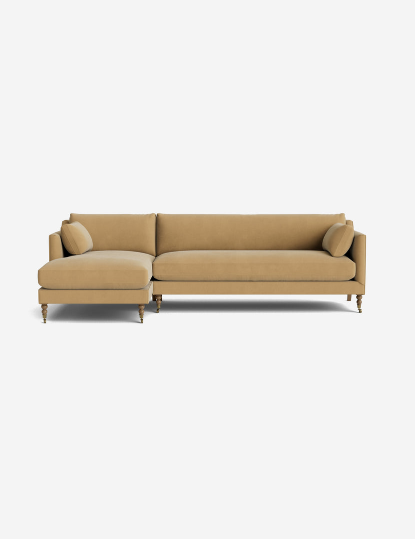 #color::brie-classic-velvet #leg-finish::latte-and-brass #configuration::left-facing