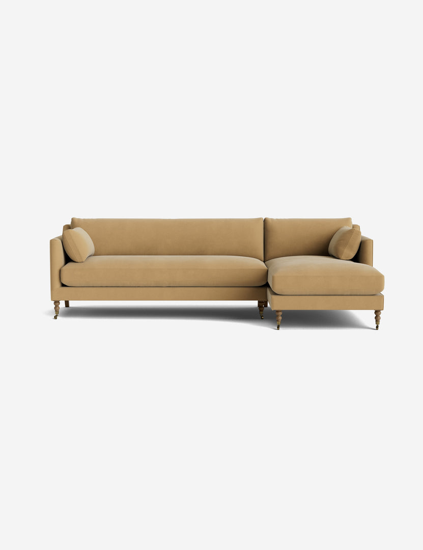 #color::brie-classic-velvet #leg-finish::latte-and-brass #configuration::right-facing