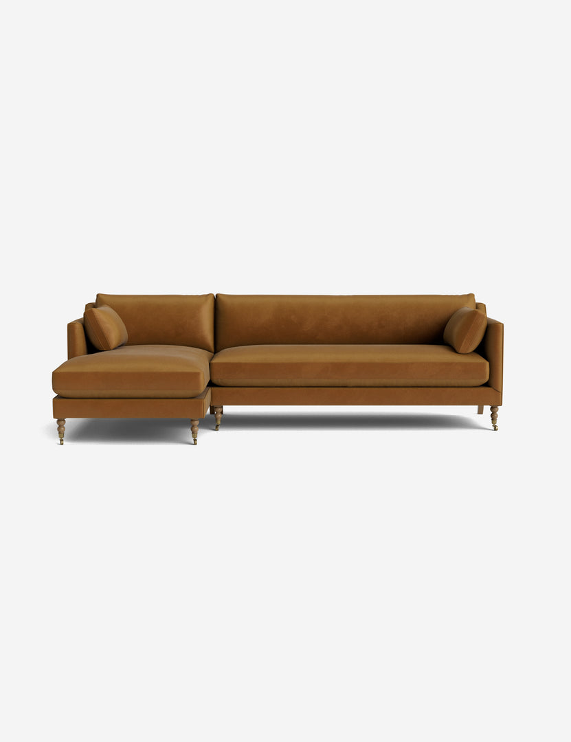 #color::cognac-velvet #leg-finish::latte-and-brass #configuration::left-facing