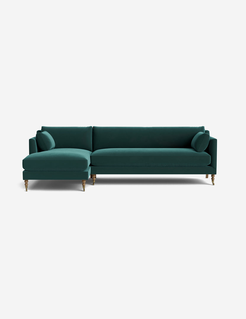 #color::green-modern-velvet #leg-finish::latte-and-brass #configuration::left-facing