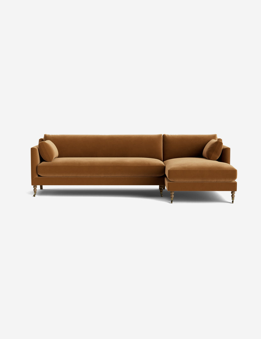 #color::rust-classic-velvet #leg-finish::latte-and-brass #configuration::right-facing