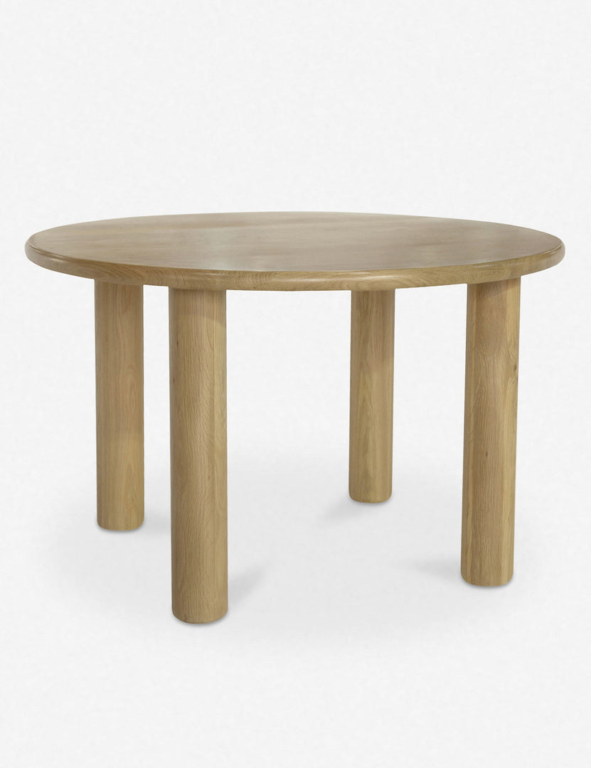 #color::natural | Dever oak wood round dining table.