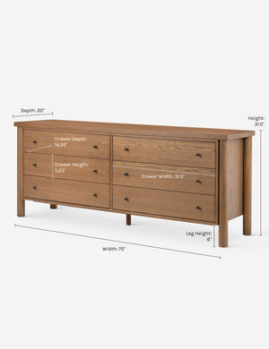 Dimensions on the Kisner Dresser