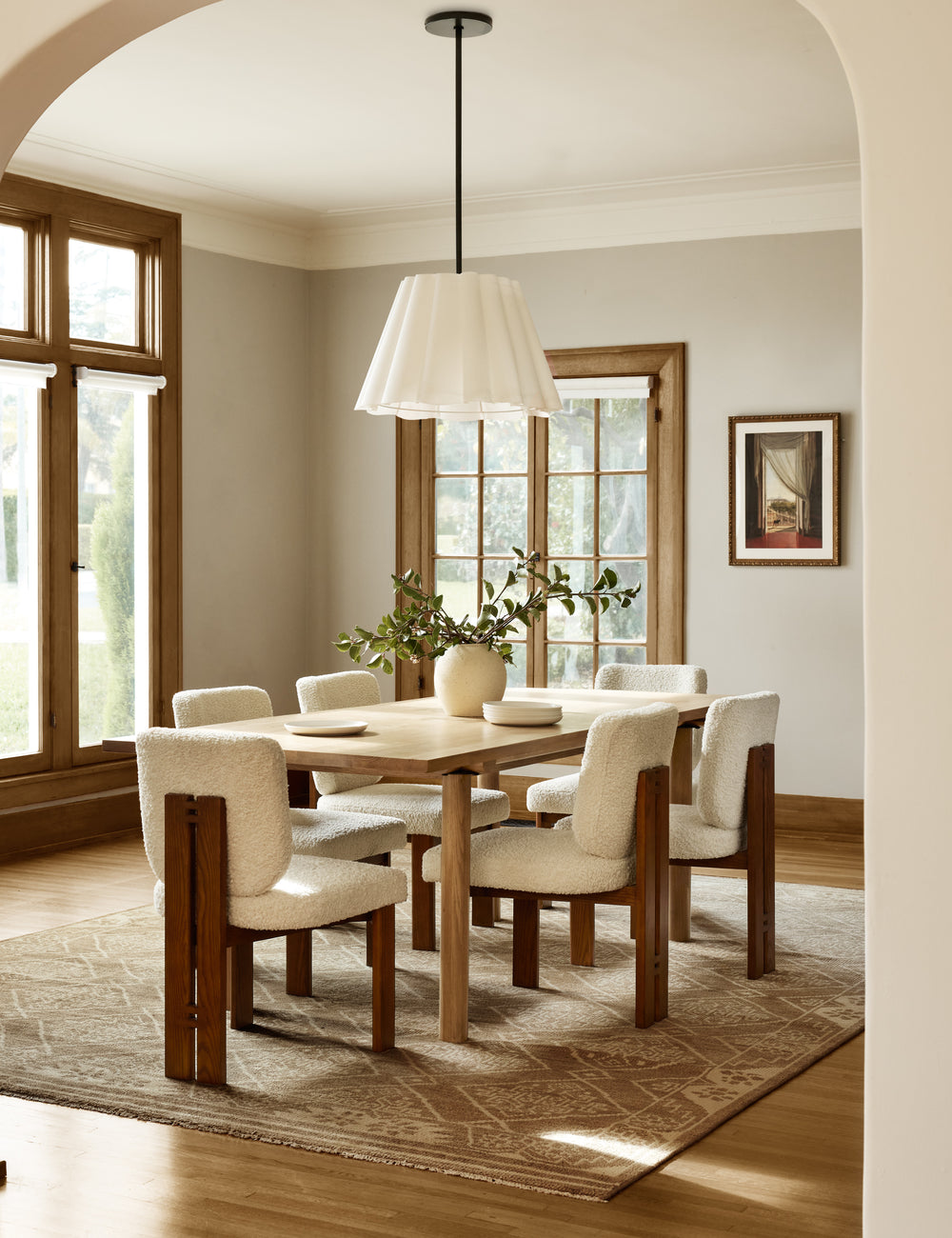 Hewitt Extendable Oak Wood Dining Table