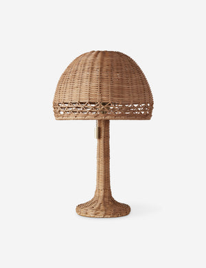 Quinley dome rattan coast table lamp.