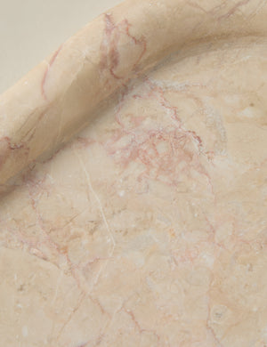 Close up of the Besser oval marble tray.