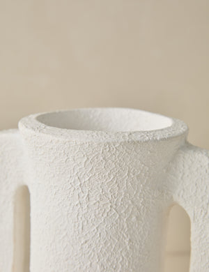 Close up of the Nessa modern textured decorative vase.