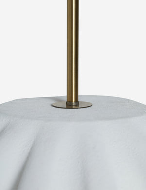 Close up of the hardware of the Nita pleated shade pendant light.