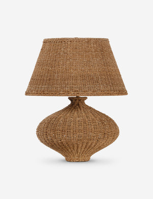 Udara woven rattan table lamp.