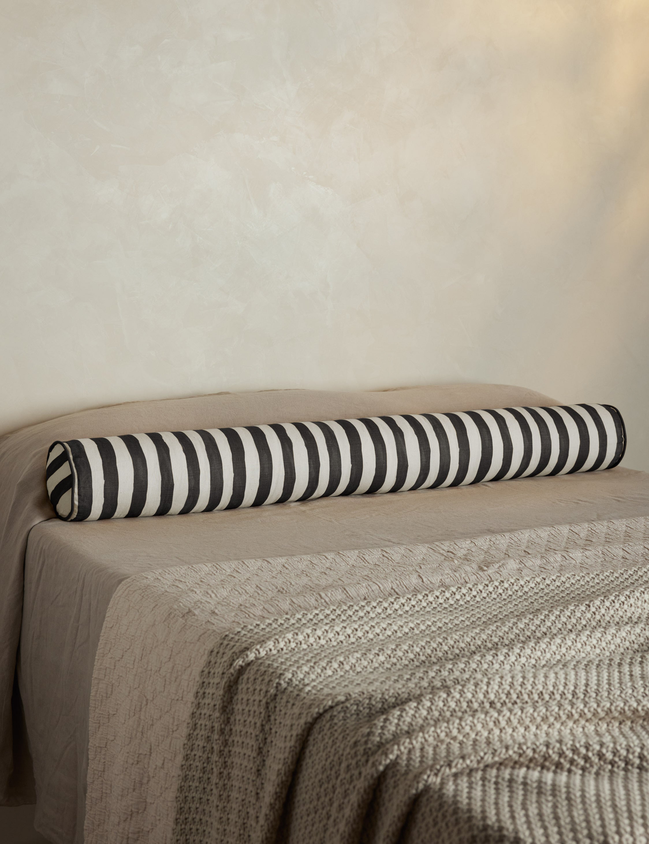 Striped best sale bolster pillow