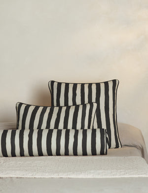 Black and White Stripes Long Cushion