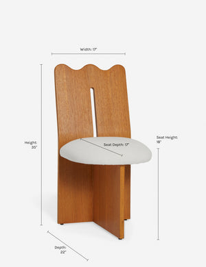 Dimensions on the Ripple Dining Chair