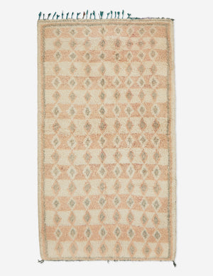 Vintage Moroccan Hand-Knotted Wool Runner Rug No. 10, 4'6