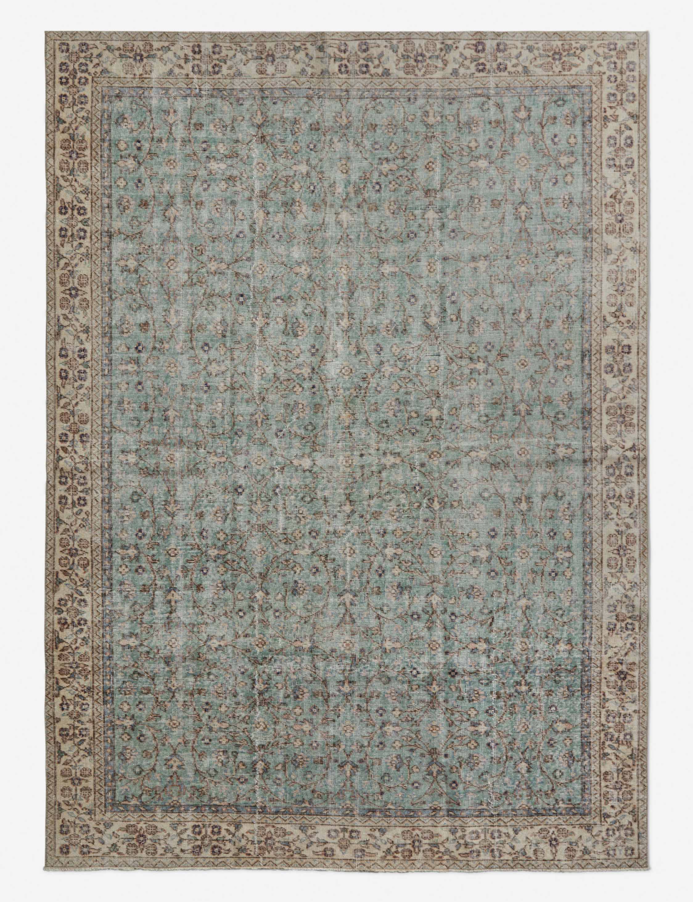 Vintage Turkish Hand-Knotted Wool Rug No. 185, 6'9