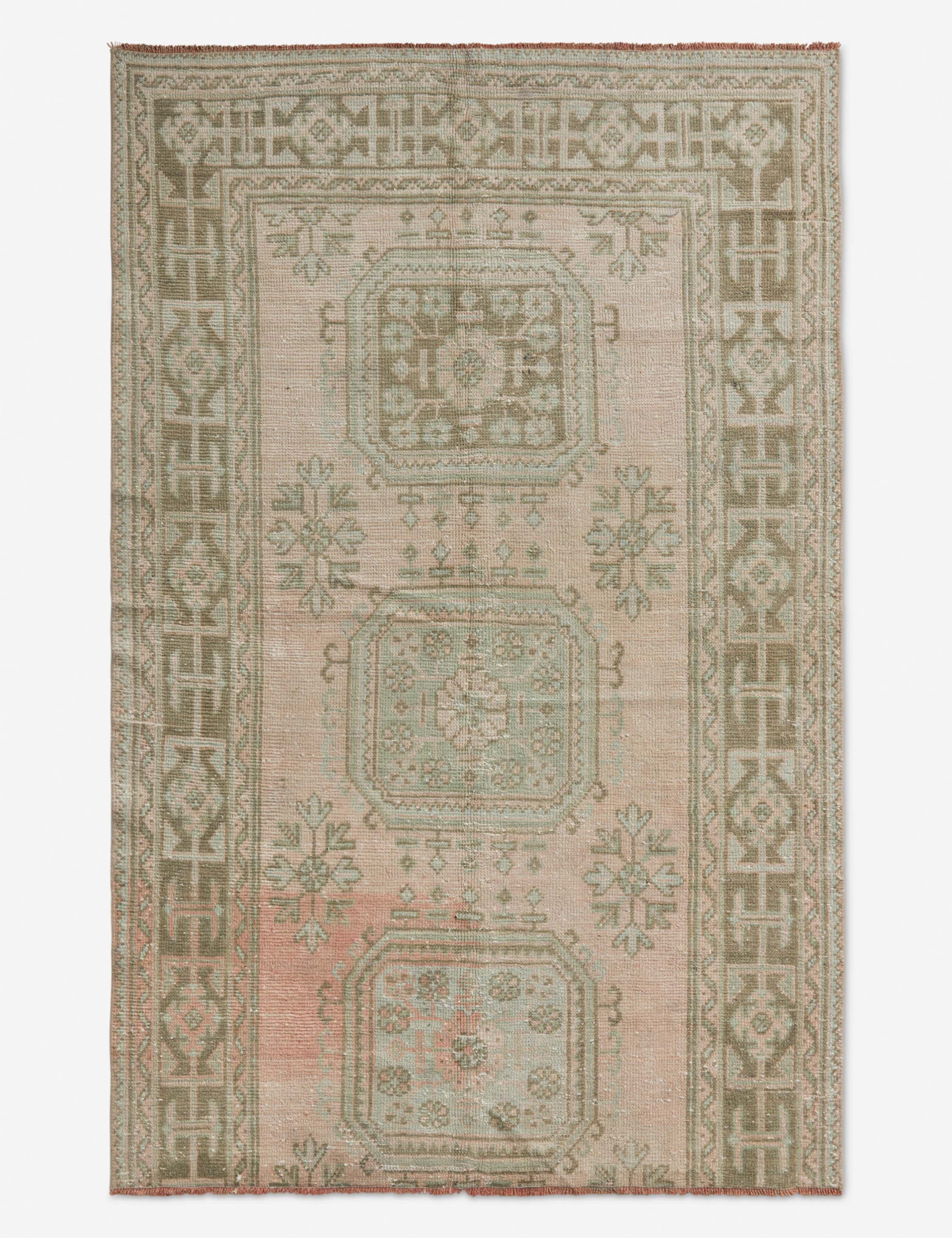Vintage Turkish Hand-Knotted Wool Rug No. 192, 4'3