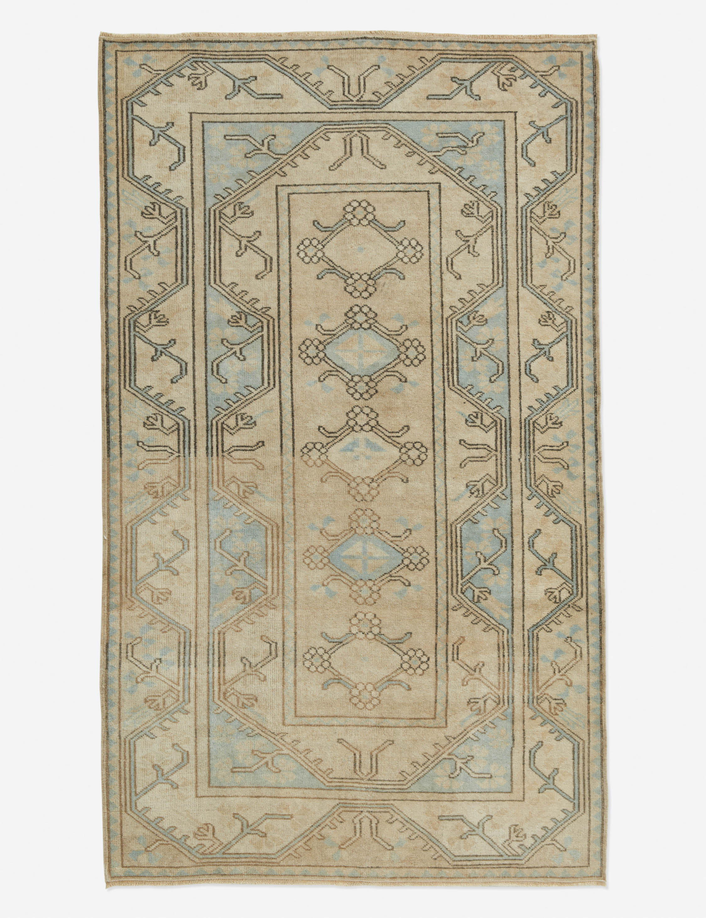 Vintage Turkish Hand-Knotted Wool Rug No. 196, 4'3