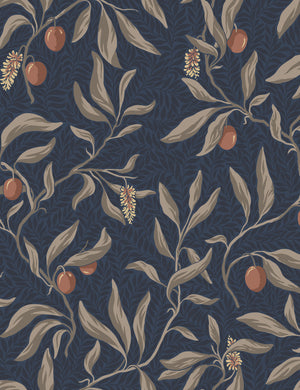 Scalamandre Vinnie Wallpaper Swatch by Sandberg, Classic Blue