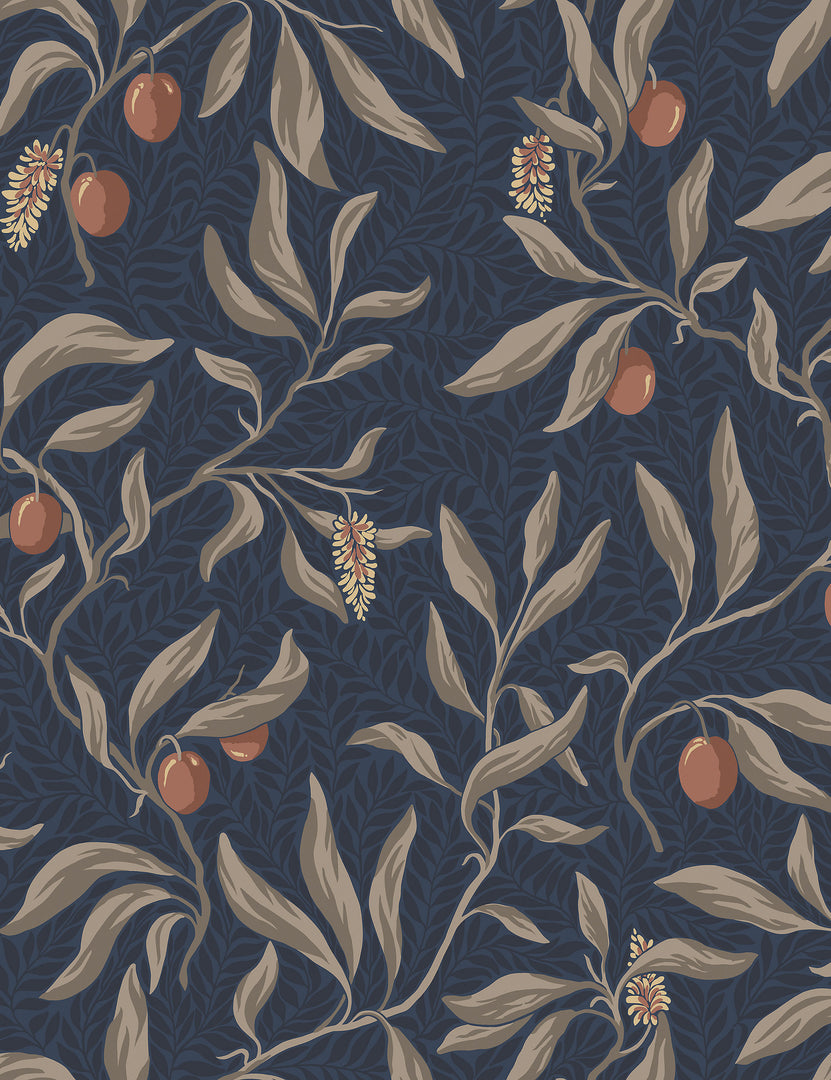 Scalamandre Vinnie Wallpaper Swatch by Sandberg, Classic Blue