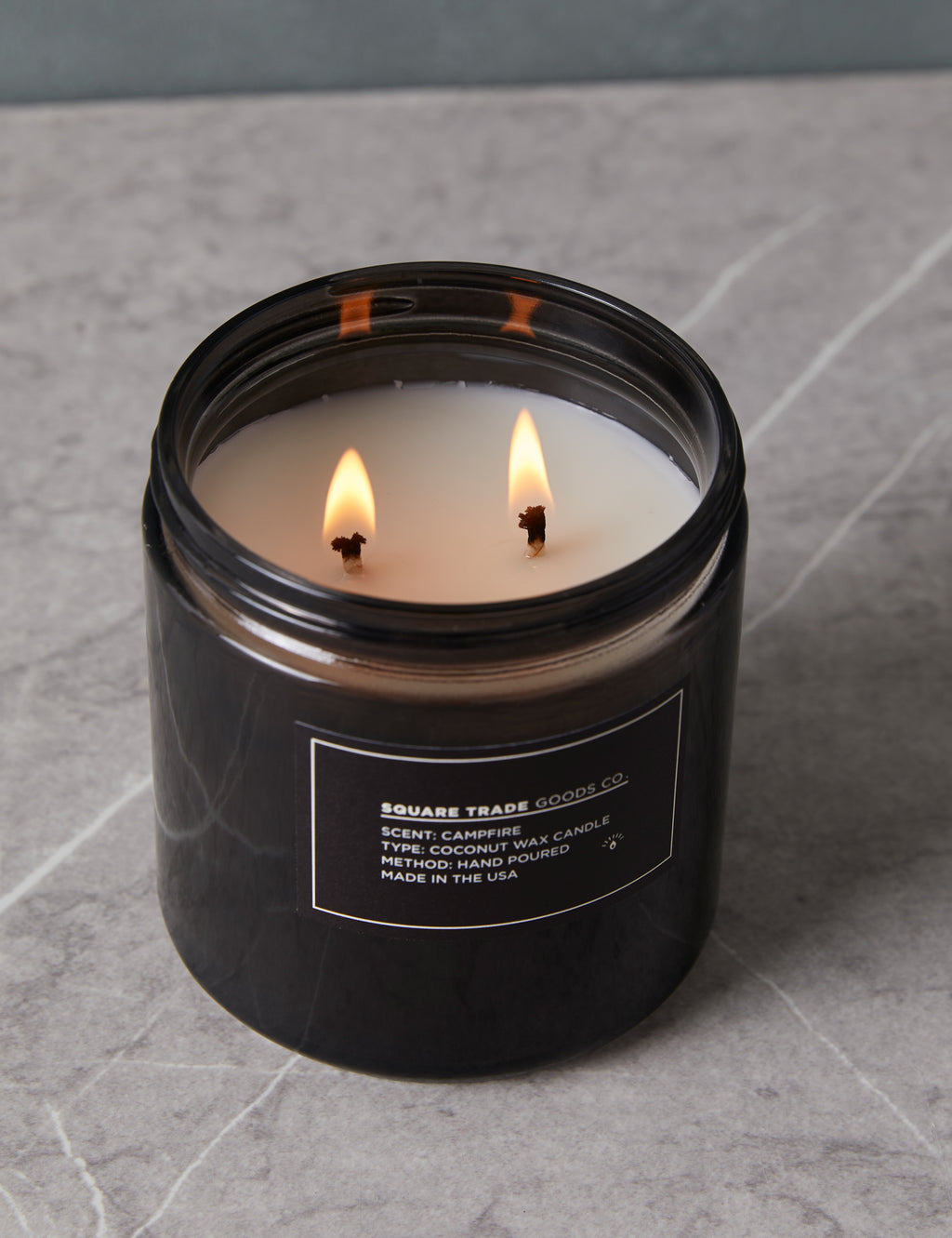 Double Wick Candle by Square Trade Goods Co.