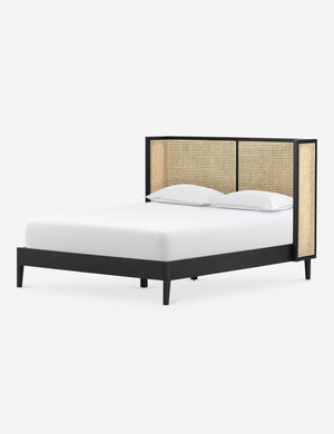 Jeni Cane Wingback Platform Bed