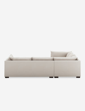 Back of the Tyler modern corner sectional sofa in gray.