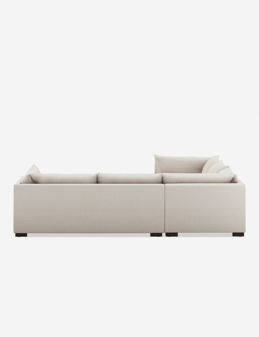 #color::gray | Back of the Tyler modern corner sectional sofa in gray.