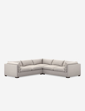 Tyler modern corner sectional sofa in gray.