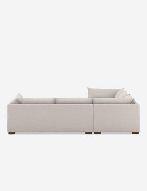 Back of the Tyler modern corner sectional sofa in natural.