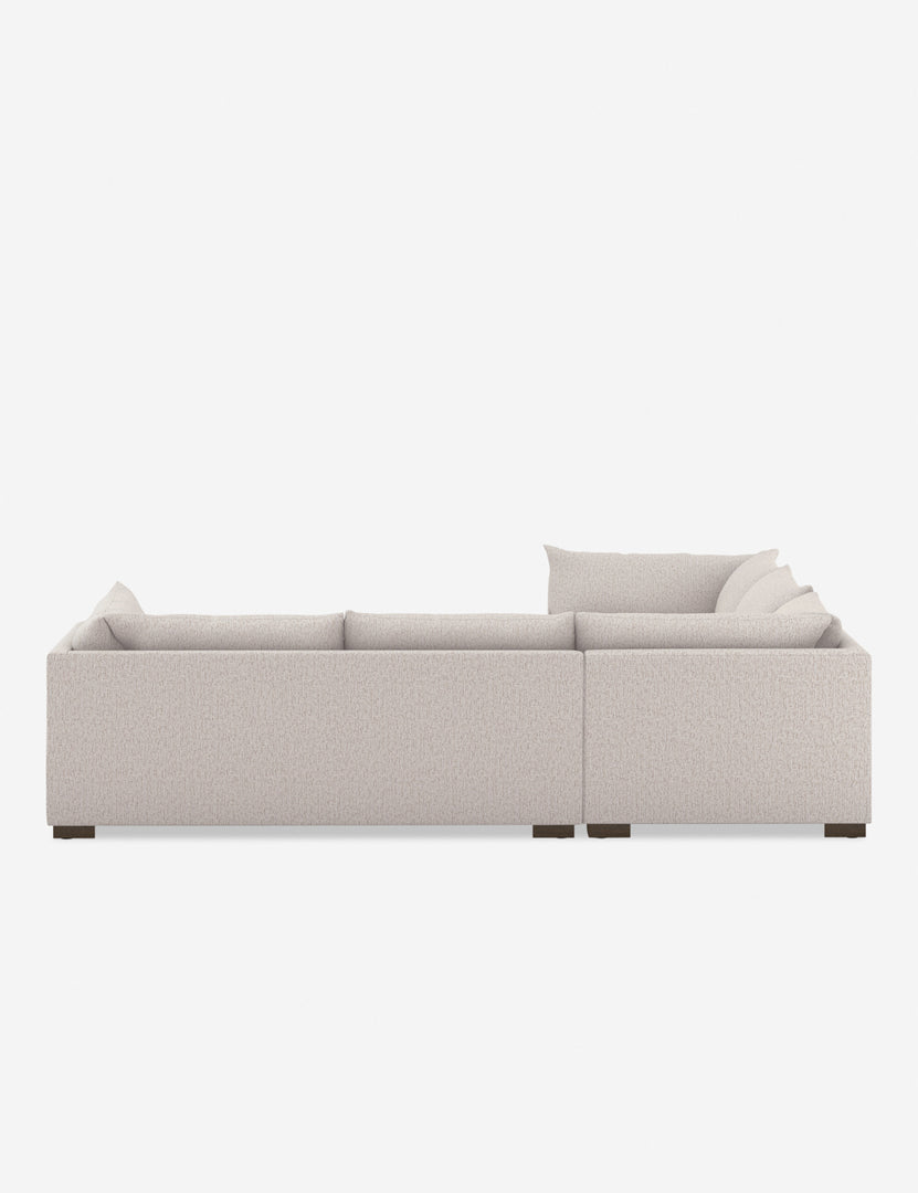 #color::natural | Back of the Tyler modern corner sectional sofa in natural.